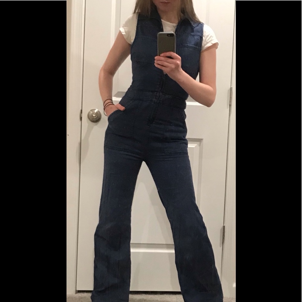 Free people jeans jumpsuit